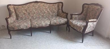 Set divano e due poltrone vintage