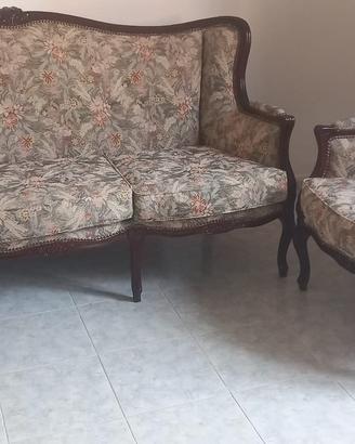 Set divano e due poltrone vintage