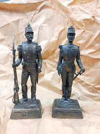Coppia di statuette esercito borbonico metà 800