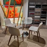 Tavolo rotondo , piano vetro 120 cm