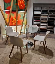 Tavolo rotondo , piano vetro 120 cm