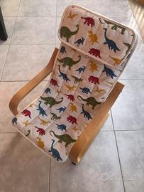 Poltrona bimbo Ikea, motivo dinosauri