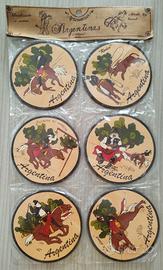 Set di 6 sottobicchieri