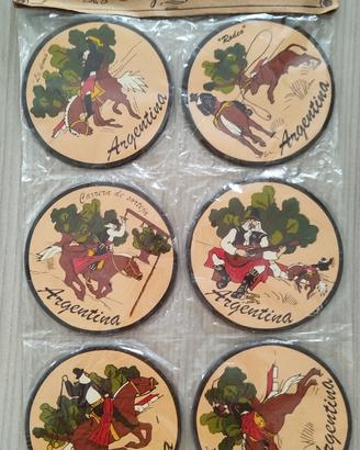 Set di 6 sottobicchieri