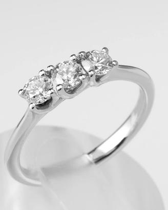 Anello trilogy diamante 0,61ct F VS oro bianco