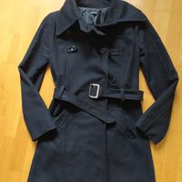 Cappotto nero taglia L, foderato in raso