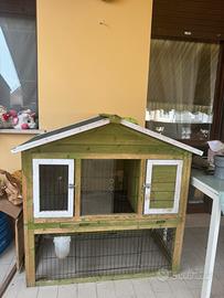 Casetta per conigli o altri animali, conigliera