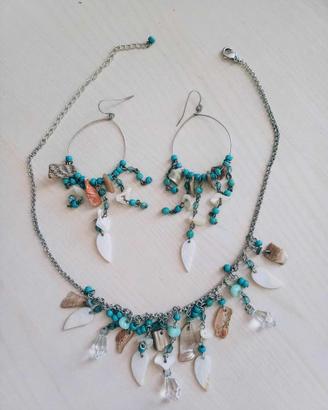 COLLANA GIROCOLLO E ORECCHINI