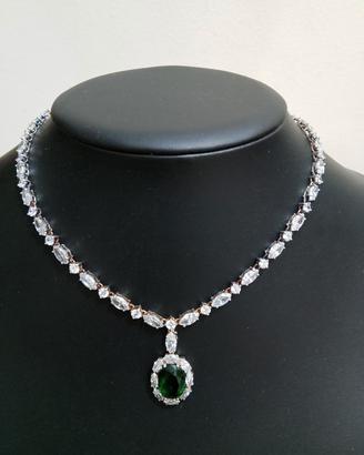 Collana tennis in argento con pendente!¡