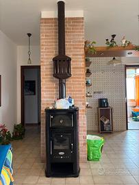 Stufa a legna e caldaia a gas