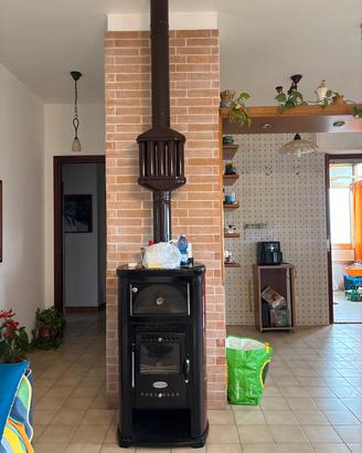 Stufa a legna e caldaia a gas