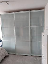 Armadio scorrevole frontali vetro temperato