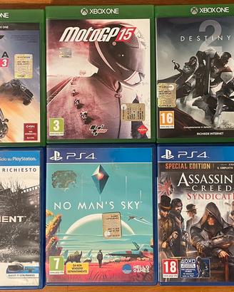 Giochi PS4 e XBOX ONE