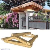 Copertura in legno per entrata pedonale