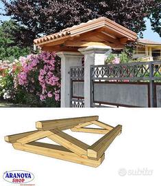 Copertura in legno per entrata pedonale