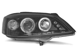 FARI PER OPEL ASTRA G 97-04 ANGEL EYES LED FONDO N