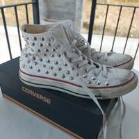 converse all stars bianche borchiate tg 42