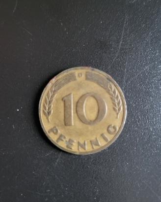 10 PFENNING GERMANIA 1949 ZECCA D