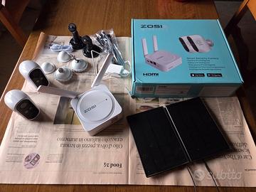 Kit Sorveglianza Wireless NVR e Pannelli Solari