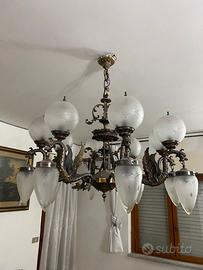 Lampadario Classico 8 Bracci 16 Luci Stile Drago