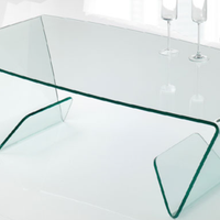 Elegante tavolino di cristallo da salotto