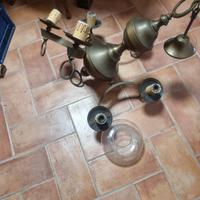 lampadario in ottone