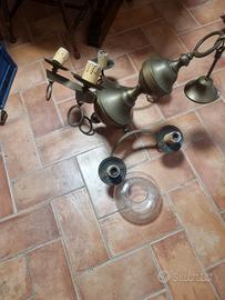 lampadario in ottone