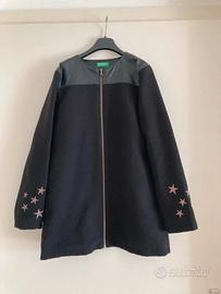 Cappotto bambina nero United Colors of Benetton