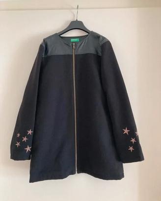 Cappotto bambina nero United Colors of Benetton