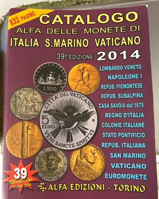 Catalogo Alfa monete Italia S.Marino Vaticano 2014