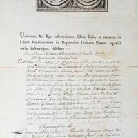 Documento cartaceo antico 1844 parma