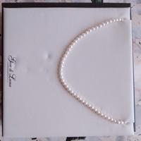 Collana di vere perle bianche