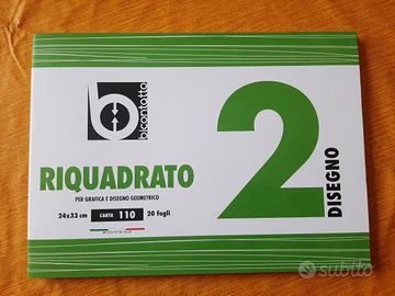 20 fogli lisci riquadrati 24x33