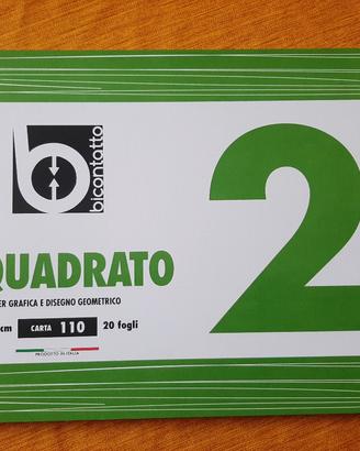 20 fogli lisci riquadrati 24x33