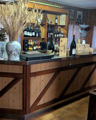  Bancone Bar ad angolo completo di portabottiglie