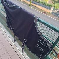 coperta pile pony con strass nero