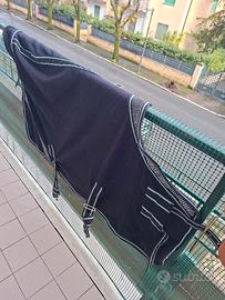 coperta pile pony con strass nero