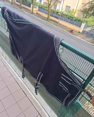 coperta pile pony con strass nero