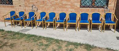 Poltroncine legno Bettina Albergo Sedia 10 pezzi