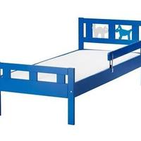 Lettino Ikea Kritter blu (75x165 cm) + accessori