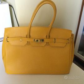 Borsa in pelle gialla