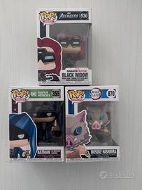 Lotto 3 funko pop batman scrooge inosuke widow