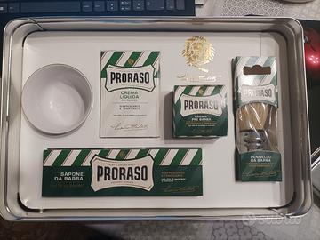 set barba proraso vintage metal box nuovo