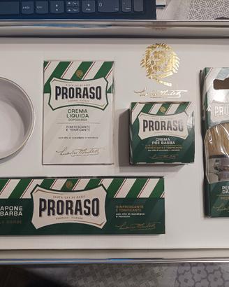 set barba proraso vintage metal box nuovo