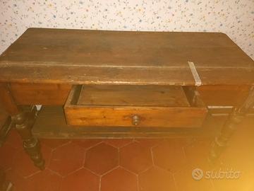 Scrivania legno con cassetto