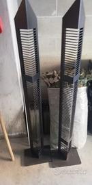 porta cd in metallo a colonna