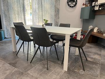 6 Sedie living in ecopelle