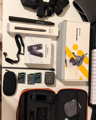 Insta 360 X5 + snow bundle + action selfie stick