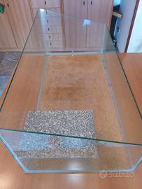 Acquario per tartarughe in vetro con isolotto