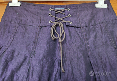 Gonna lunga in morbida viscosa viola. MadeInItaly